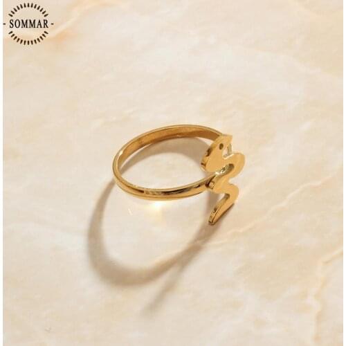 SOMMAR Hot sale! Gold color size 6 7 8 Maiden rings for women Born in the year of the snake opal Jewelry European Style