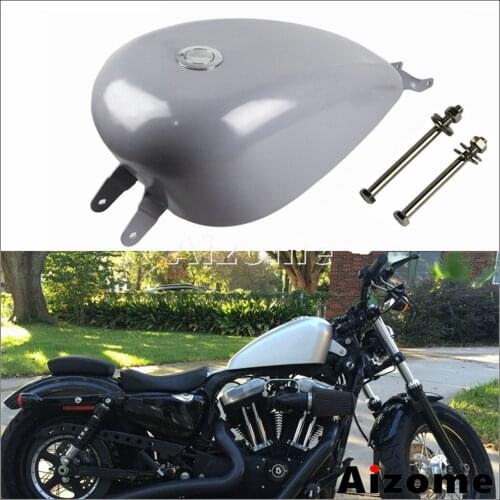 3.3 Gal Oil Fuel Tank Motorcycle EFI Smooth Gas Tank For Harley Sportster XL1200 XL 883 SuperLow Iron Custom Forty-Eight 2007-16
