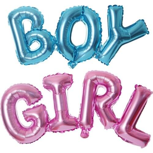 Baby Gender Secret Balloon Boy Girl Siamese Letter Aluminum Foil Balloon Baby Birthday Party Decoration Balloon Wholesale