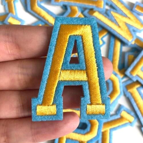 Letters Alphabet Embroidered Applique Patch For Jacket Bag Diy Sticker Clothes Pattern Decal Iron/Sew On Name Patches