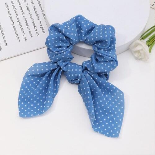 High quality simple fashion Hair Bands for Girls Pearl Bowknot Scrunchies Elastic Hair Rope Bow Ties Ponytail Holder Hairband