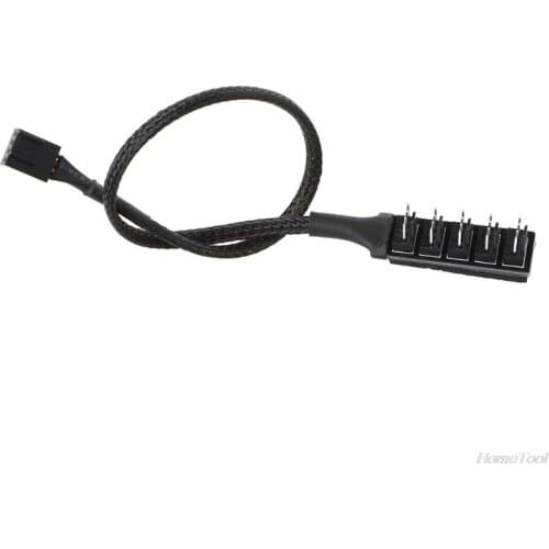 1 To 5 4-Pin Molex TX4 PWM CPU Cooling Fan Splitter Adapter Braided Power Cable F25 21 Dropshipping