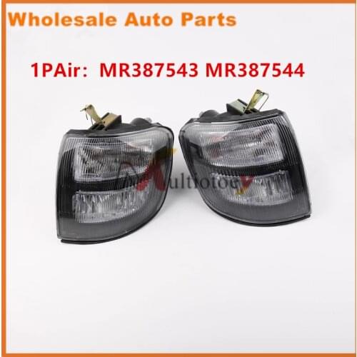 New 1 Pair Left Right Front Corner Turn Signal lamp Light for Mitsubishi Pajero Montero 1997 1998 1999 MR387544 MR387543