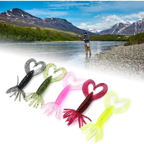 25Pcs/Set 1.6g 6.5cm Fishing Lure Double Tail Colorful Silicone Soft Worm Fish Wild Stick Soft Bait Fishing Accessories