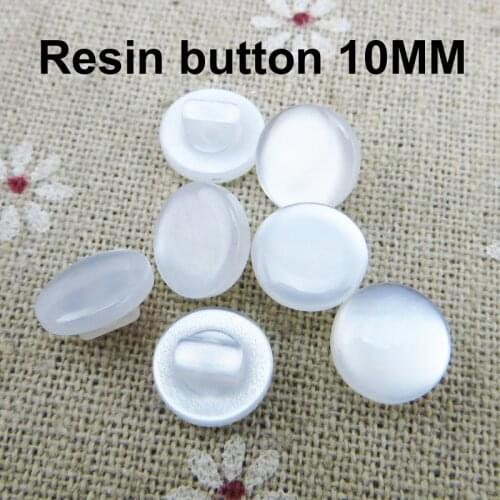 50PCS 10MM Shirt RESIN Pearl Button Decoration Coat Kids Sewing Clothes Accessory Round White Sweater Buttons Fit R-325
