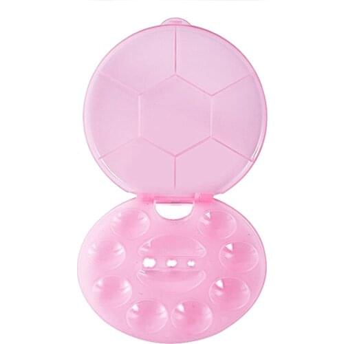 8 Slots Nail Art Mixing Palette Tray Pigment Eyeshadow Blending Pallet Pink