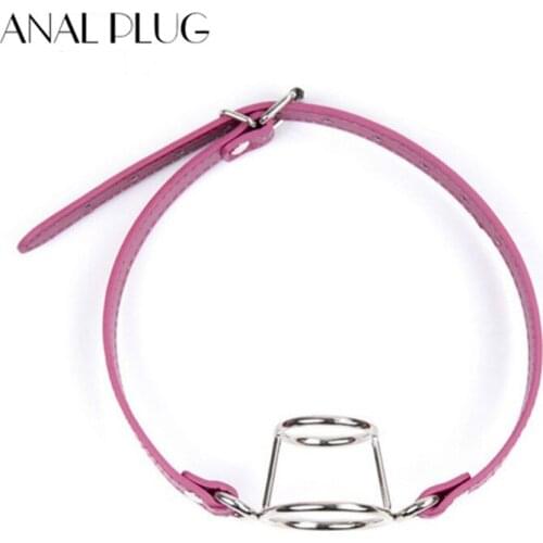 ANAL PLUG Double Round Ring Flail open Mouth Gag Oral sex Mouth Plug Stuffed Head Bondage Restraints Sex toy Products