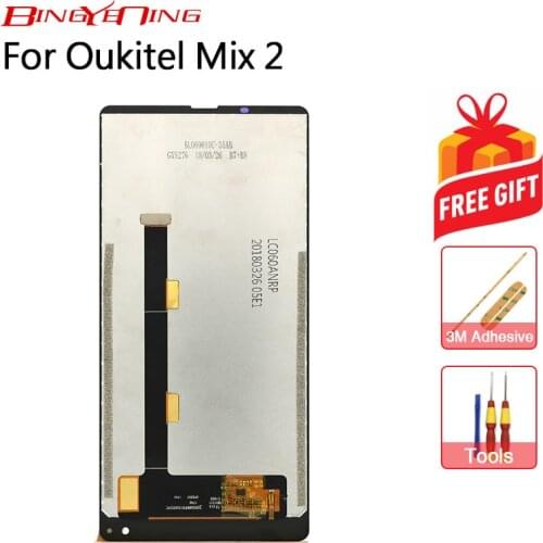 BingYeNing New Original For Oukitel Mix 2 Touch Screen +LCD Display Assembly Replacement