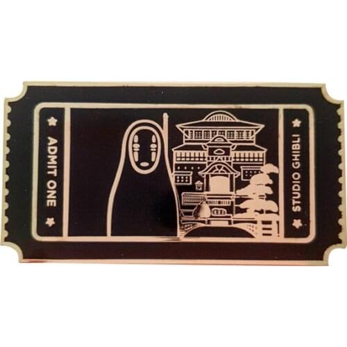 Spirited Away No Face Movie Ticket Pin