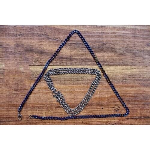 Seamless Titanium Necklace Denim Necklace Dog Pendant Chain Edc Pure Titanium Material Seamlessly Made