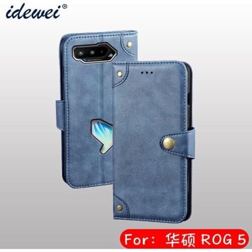 PU Leather Wallet Case For Asus Rog Phone 5 Case For ASUS Rog 5 Case Rog5 Back Cover Funda