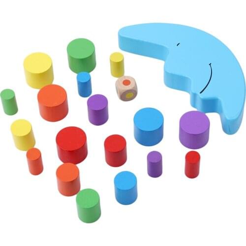 Funny Wood Moon Balancing Educational Toys Building Blocks Baby Early Learning Toy Kids Children Balancing Blocks