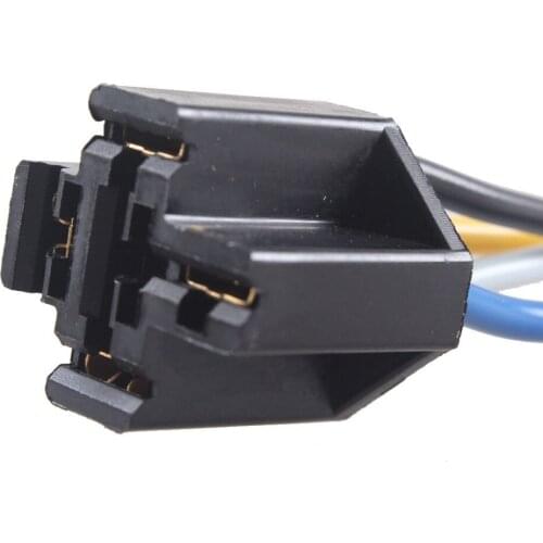 EE support 10Pcs 12V 12 Volt DC 40A AMP Relay Harness Socket 4Pin 4 Wire Car Styling
