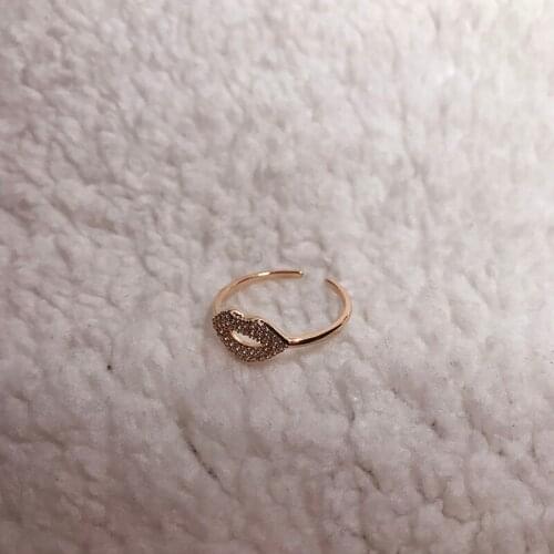 K pop fashion rose gold color open adjustable ring for women/ladies rings/wholesale
