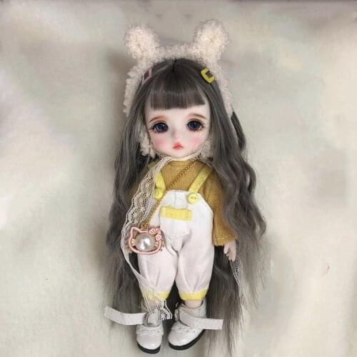 1/8 Scale 16cm Mini Cute Smiling Angel Doll Fashion Hand Makeup Princess Dolls OB11 Joints Figures Model Toys Gift For Girls