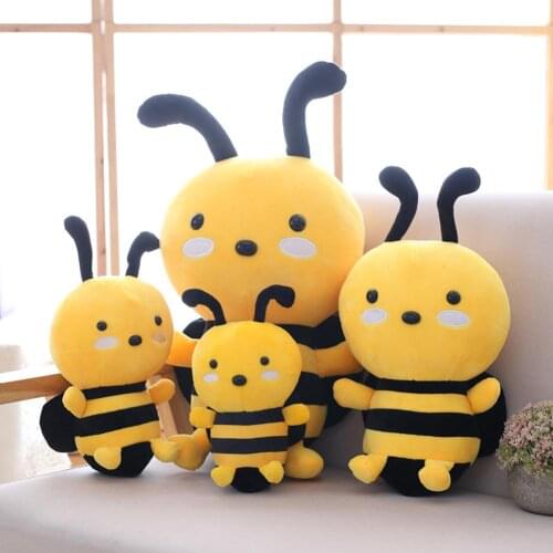 Cartoon Bee Pillow Soft Sleeping Stuffed Animals Plush Toys Home Sofa Couch Car Decoration Baby Playmate gifts for Children