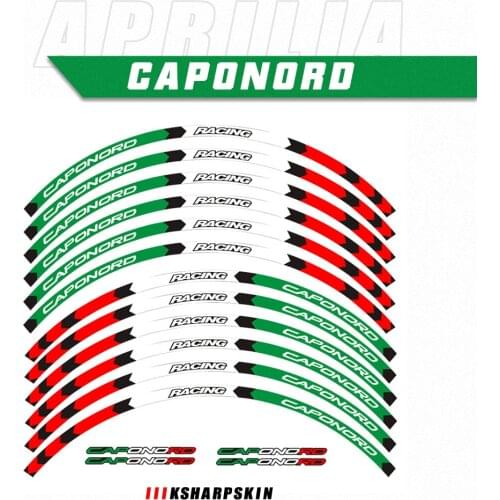 Motorcycle sticker Front Rear wheels decals Reflective stickers rim stripes For Aprilia CAPONORD 1200 RALLY CAPONORD 1200 TRAVEL
