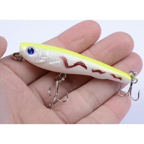 2017 New 9Pcs/Lot 6.7g 7cm Hard Fishing Lures Minnow Artificial Baits Floating Swiming Pesca Wobblers with #8 Hooks 3D Eyes