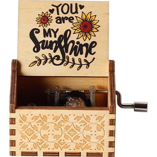 2020 New Anonymity Carved wood Hand Crank Queen Music Box Zelda Music Box Children Friends Christmas Gift A Birthday Present