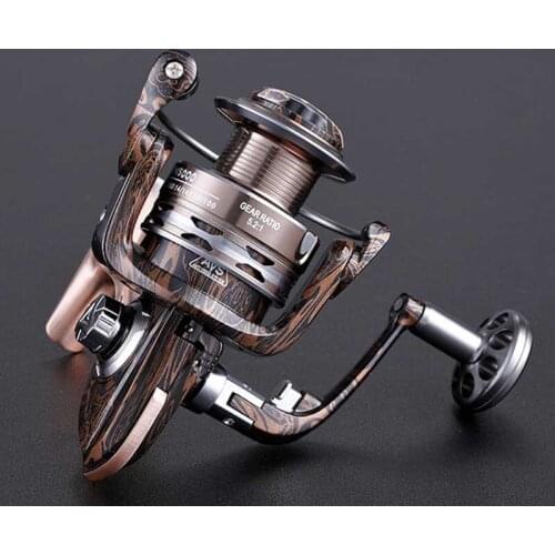 New all-metal seamless rotating fishing wheel 5.2:1 large high-speed fishing reel spinning gear fishing reel free shipping sales