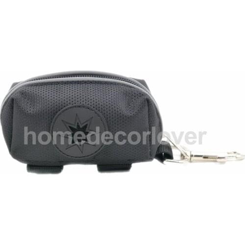 Portable Dog Walking Poo Bags Pet Disposable Bag Holder w/Metal Hasp Black
