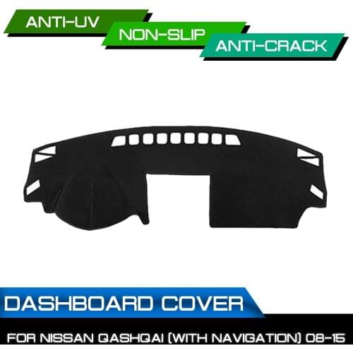 Car Dashboard Mat for Nissan Qashqai 2008 2009 2010 2011 2012 2013-2015 Anti-dirty Non-slip Dash Cover Mat UV Protection Shade