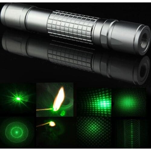 Adjustable Focusable Burning 5 in 1 Kaleidoscope Starry Powerful Green Laser Pointer Flashlight With Battery & Charger