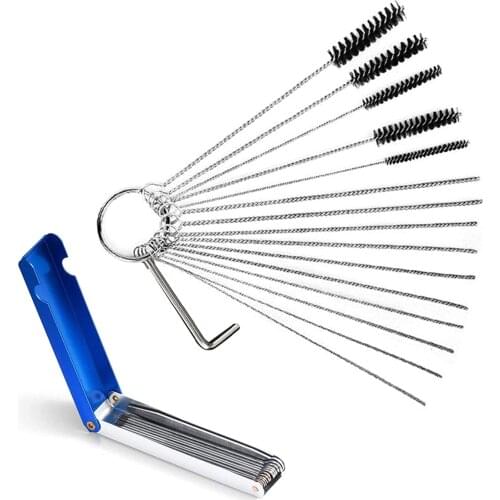 Jet Cleaning Brushes, Carb Carburetor Cleaners 15pcs Cleaning Set Nylon Brushes & Cleaning Needles