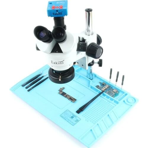 Simul Focal 3.5-90X Continuous Zoom Trinocular Stereo Microscope 30MP HD 2K 24FPS Microscope Camera For PCB Motherboard Repair