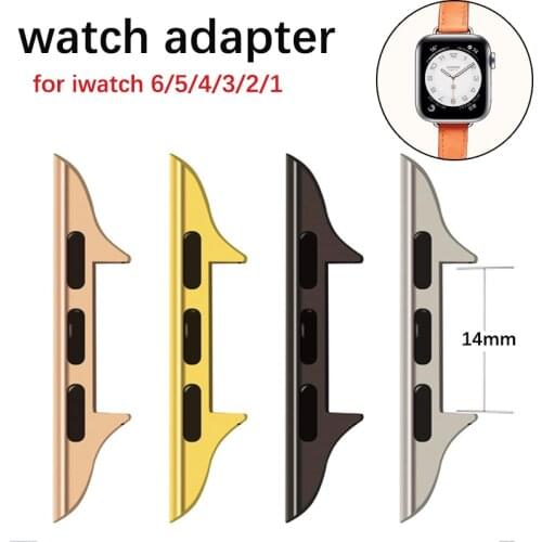 1pairs Connector For Apple Watch Band 42mm 38mm leather 44mm 40mm for iWatch series 6/SE/5/4/3/2/1 Adapter Accessories 44mm 40mm