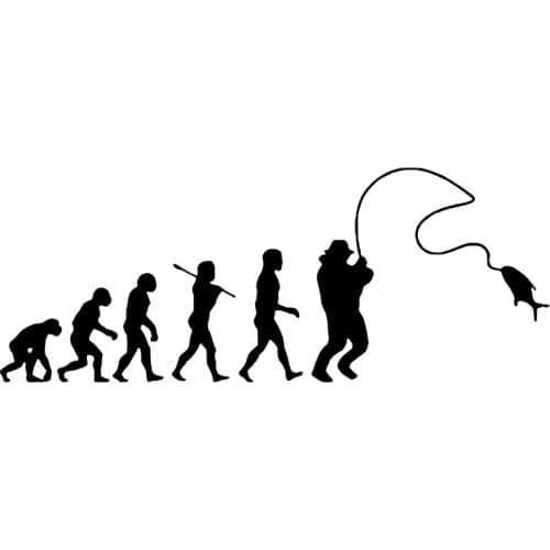 S51909# Various Sizes/Colors Car Stickers Vinyl Decal FISHING Evolution Motorcycle Decorative Accessories Creative