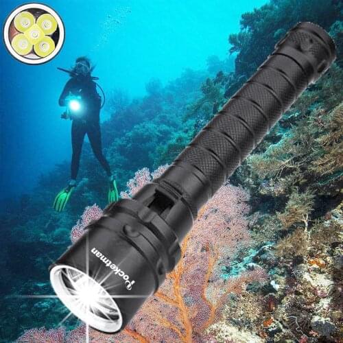 6000lums Diving Flashlight Torch 5*T6 Scuba Dive Torch UnderWater 220m Depth Waterproof Led Flashlights Lantern light
