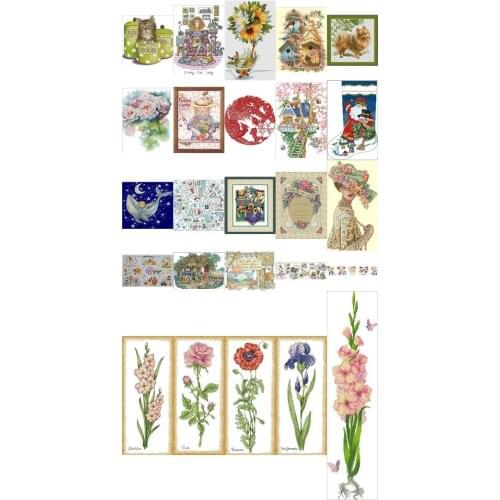 Top selling10.99sd 6 Counted Cross Stitch 11CT 14CT 18CT DIY Chinese Cross Stitch Kits Embroidery Needlework Sets
