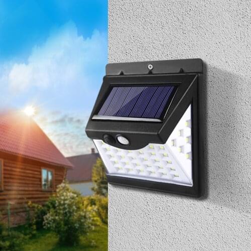 100 LEDs Outdoor Solar Light PIR Motion Sensor Solar Garden Light Energy Saving Street Path Wall Lamp Sunlight Dropship