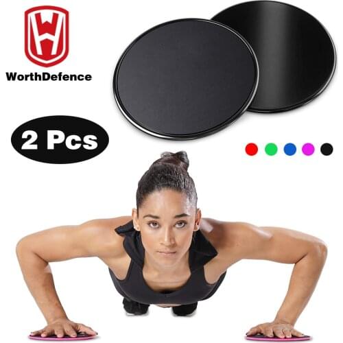 Worthdefence 2PCS Home Gym Fitness Core Sliders Gear On Carpet Hardwood Floors Abdominal Exercise Equipment Workout Accessories