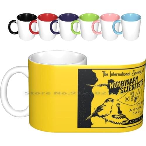 Call For Abstracts Yellow Ceramic Mugs Coffee Cups Milk Tea Mug Creative Trending Vintage Gift Bottle Cup