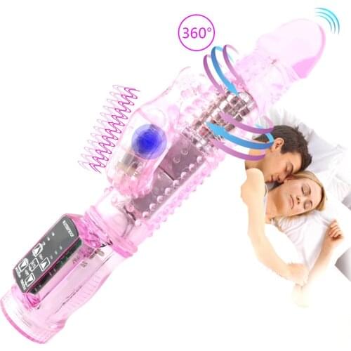 12 Speeds Dual Motor Dildo Rabbit Vibrator Masturbator Sex for Women Vagina Clitoris Double Vibrator Vagina Vibration Toy