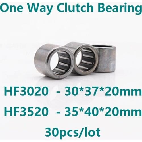 30pcs/lot HF3020 30*37*20mm HF3520 35*40*20mm Drawn Cup One Way Clutch Needle Boller Bearing