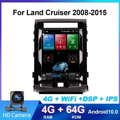 Car DVD For Toyota Land Cruiser 200 (2007-2015) Car Radio Multimedia Video Player Navigation GPS Android 10.0 double din
