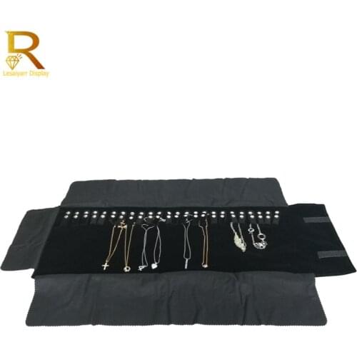 Free Shipping Portable Jewelry Storage Roll Up Bag For Traval Pendant Display Package Necklace Chain Foldable Organizer