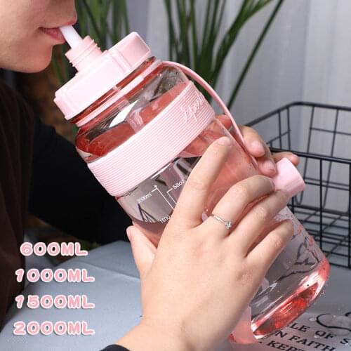 1L 1.5L 2LOutdoor Camping Picnic Bicycle Cycling Climbing Drinking Bottles Large Capacity Sports Water Bottles Portable Plastic