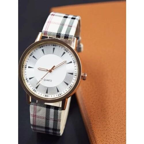 Plaid Watch 2021 New Brand Luxury Women Quartz Watches Rose Gold Dial Clock Womens Dress Casual Wristwatch orologio uomo