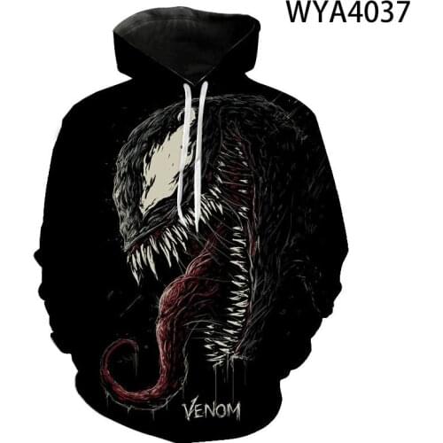 Marvel Venom 2021 Fall Hoodie Mens Womens 3D Printed Sweatshirt Childrens Casual Top Long Sleeve Caot Jacket