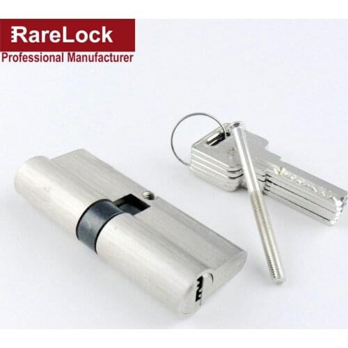 Door Lock Cylinder 80mm Double Opening Euro Profile Mortise Brass Locks with 5 Computer Keys Rarelock OS80Daa