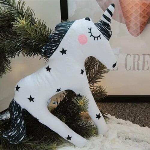 INS decoration unicorn toys pillow camera children room layout horse cushion to appease doll pillow40cm