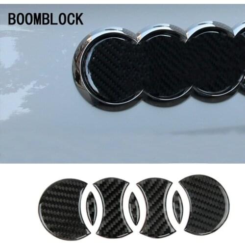 For Audi Q7 SQ7 4M Rear Trunk Logo Frame Trim Carbon Fiber Cover Sticker Car Styling Exterior Accessories 2016 2017 2018 2019