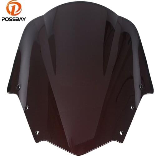 POSSBAY Motorcycle Windshield Windscreen Wind Deflector Bike Scooter Windscreen Motocicleta For Yamaha FZ1 Fazer FZ1S FZS1000S