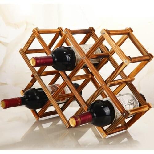 Quality Wooden Wine Bottle Holders Creative Practical Collapsible Living Room Decorative Cabinet Red Wine Display Storage Racks