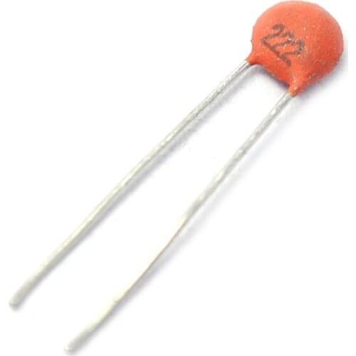100PCS/LOT Ceramic Capacitor 222 2.2NF 2200PF 50V
