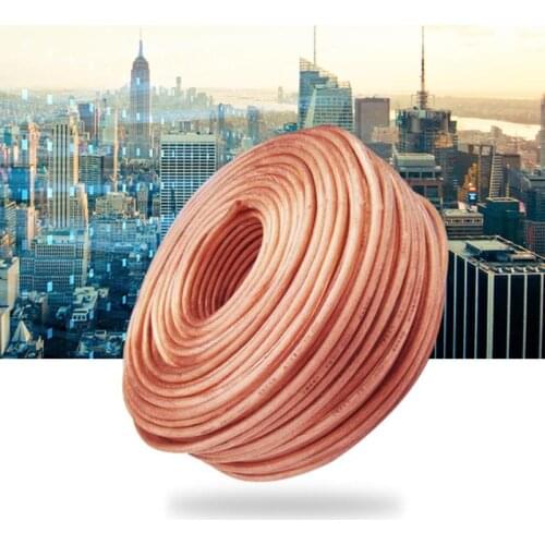 Lightning Rod Soft Copper Wire 1m/Lot Red Coppper Insulated Electric Cable 10-50 Square Copper Stranded Wire Plastic Wrapping